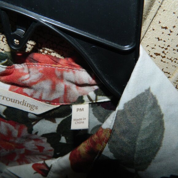 Soft Surroundings Floral Tunic Top Sleeveless Size PM (BB-14) - Picture 3 of 5